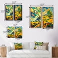 thumbnail image 4 of Designart "Countryside Art Swirling Vibrant Tree I" Meadow Framed Wall Art Set Of 2 - Traditional Gold Framed Canvas Set For Living Room Decor, 4 of 6