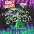 thumbnail image 3 of Camisa Monster Jam Grave Digger Big Boys Hawaiian Púrpura/Verde, 3 of 8