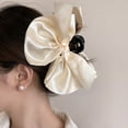 thumbnail image 5 of Large Bow Hair Claw Clips for Women Mesh Bubble Hair Barrettes for Thick Thin Hair Elegant Chiffon Silk Hair Accessories, 5 of 5