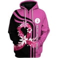 thumbnail image 6 of Personalized Breast Cancer Hoodie 3D, Pink Ribbon Awareness Sweatshirt, Survivor Pride Breast Cancer Zip Hoodie (T-shirt, 3XL), 6 of 7
