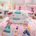 thumbnail image 5 of Wajade Kids Pink Girls Comforter Set Bed in a Bag 7-Piece Princess Bedding Set for Girls (1Comforter, 1Flat Sheet, 1Fitted Sheet, 2Pillowcase and 2Pillow Sham, Full Size), 5 of 6
