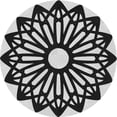 thumbnail image 1 of Ahgly Company Machine Washable Indoor Round Transitional Black Area Rugs, 4' Round, 1 of 7