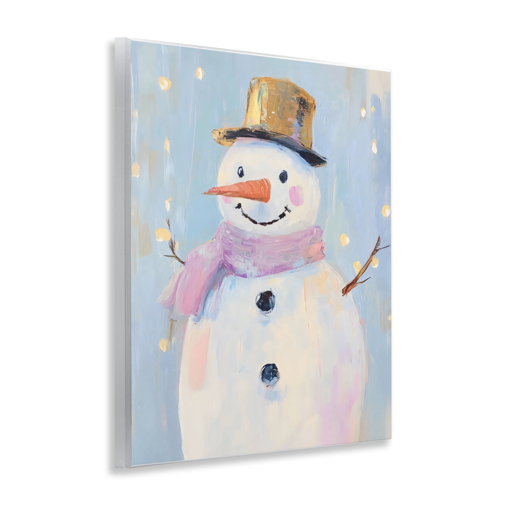 Stupell Industries Cheerful Pastel Snowman Wall Plaque Art, design by The Prints Vibe