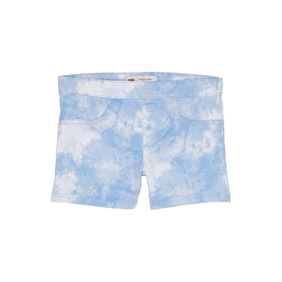 Levi's Shorty Shorts Girls 12 Blue Regular Fit Flat Front Elastic Waist JDM1817