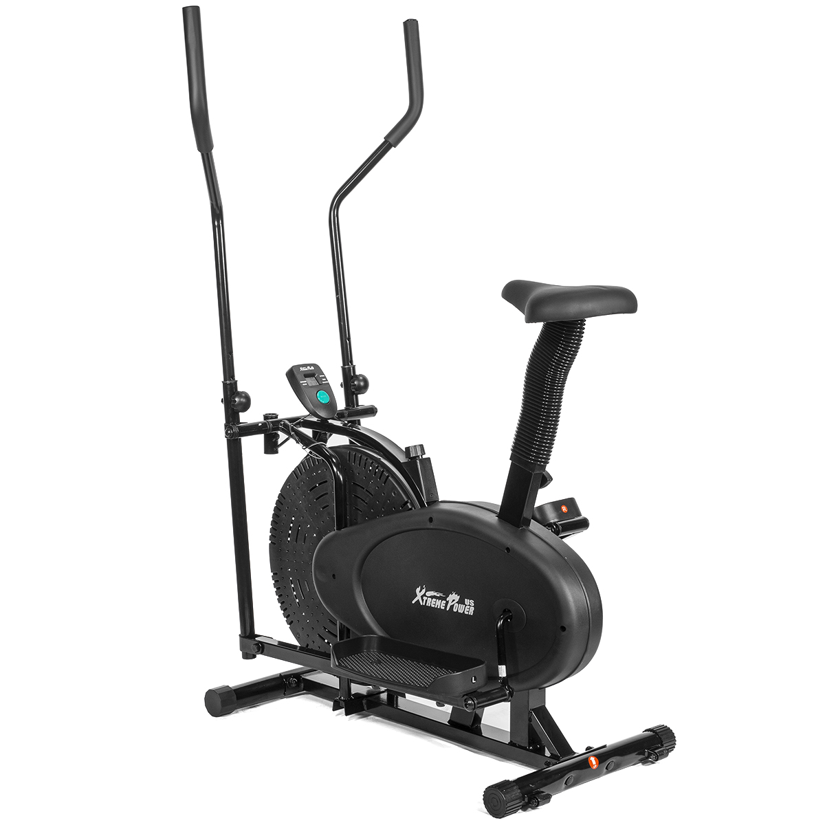 XtremepowerUS Elliptical Fan Bike Dual Action Cross Trainer Air Resistance System Machine Exercise Workout with LCD Monitor - image 2 of 7