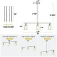 thumbnail image 3 of Briignite 3-Light Silver Linear Pendant Lighting,Kitchen Island Lighting with Clear Glass Shade, Brushed Nickel Light for Kitchen Dining Room, 3 of 5
