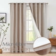 thumbnail image 2 of Cortinas de Lino Jinchan 213 cm Longitud Marrón Topo 2 Paneles, 2 of 8