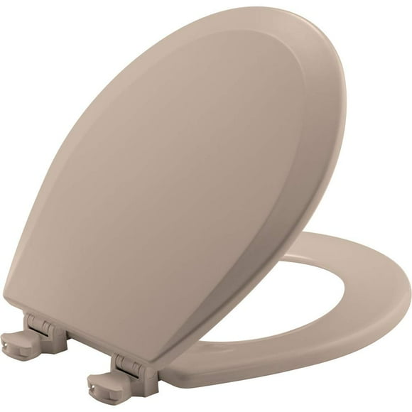 Tapa de Inodoro Bemis 500EC 068 de Madera Moldeada Redonda en Beige Leonado