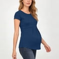 thumbnail image 4 of hoksml Women's Maternity Tops Short Sleeve Pleated T Shirts Casual Pregnancy Blouses for Daily Wear, 4 of 9