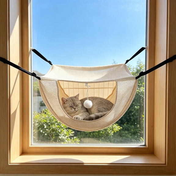 Summer Breathable Mesh Cat Crate Hammock – Hanging Cooling Bed for Cage | Portable Pet Lounger for Indoor Outdoor | Easy Install & Removable Cover