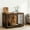 Rustic Brown, variant on LEDREM Furniture-Style Dog Crate with Double Doors, Heavy-Duty Metal Frame, Indoor End Table Design, Front & Side Access, Removable Tray, for Large Dogs up to 80 lb, Rustic Brown