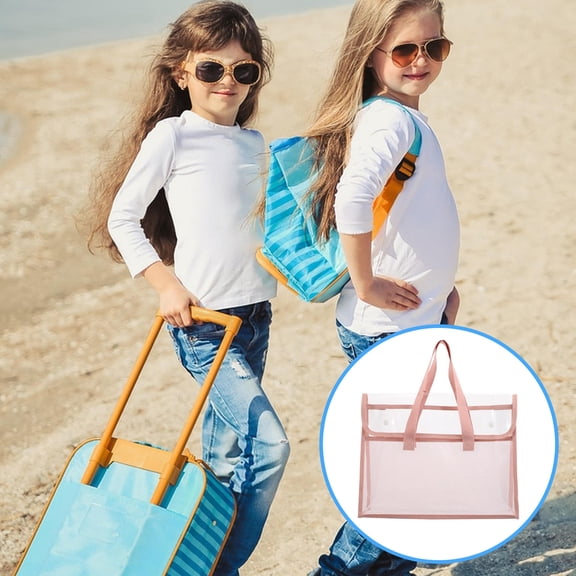HOOWIFFY Stylish Transparent Handbag For Beach Pool And Travel Large Capacity Leisure Bag For Summer Adventures
