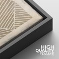 thumbnail image 5 of IDEA4WALL Framed Canvas Print Wall Art Geometric Line Neutral Tone Abstract Patterns Modern Art Abstract Minimal Wall Decorative Relax/Calm Nordic for Rooms - 24"x24"x2 Black, 5 of 5