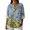 Blue, variant on Ladies' Fashion Printed Single Button Long Sleeve Top Tops Size Small