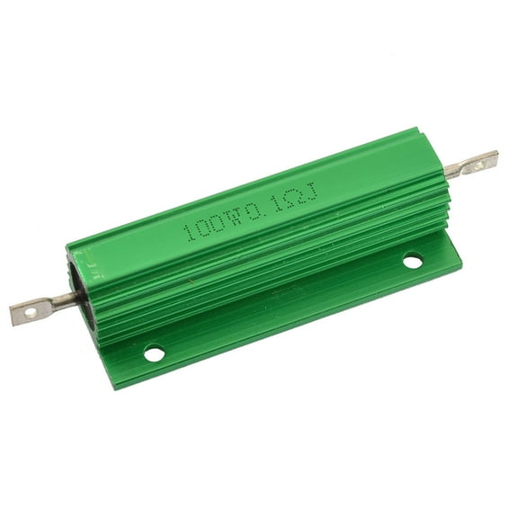 Unique Bargains 100W Watt 0.1 Ohm Aluminum Housing Power Wirewound Resistor