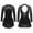 Black, variant on Kids Girls Long Sleeves Figure Ice Skating Dress Dance Ballet Gymnastics Leotard Competition Costume Dancewear White 16