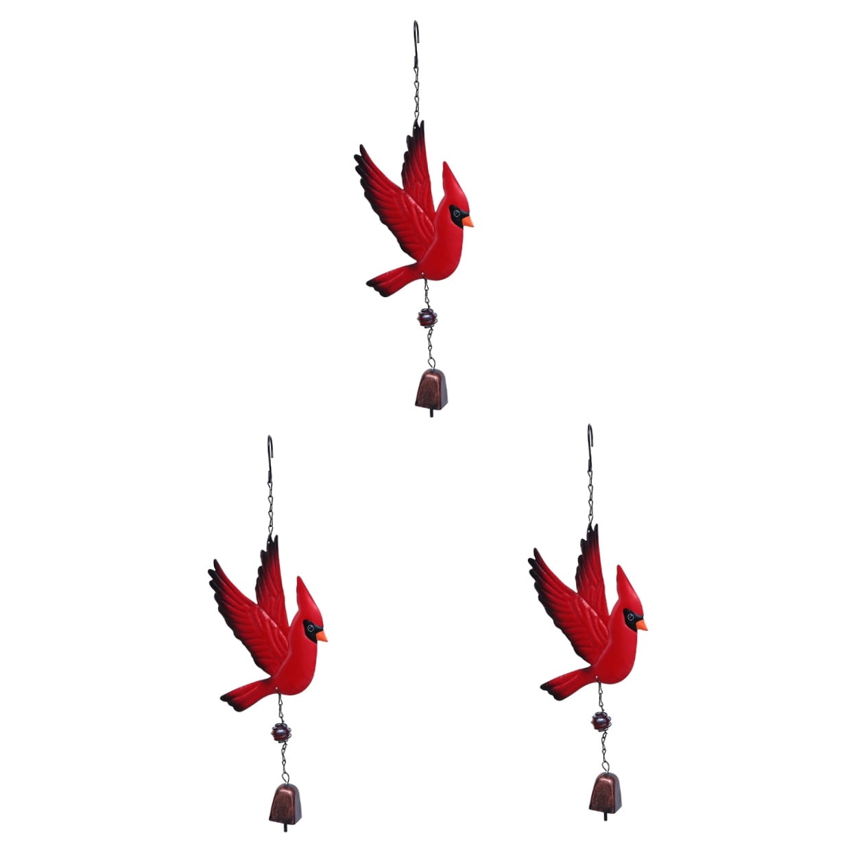 Set of 3 Bird Feeders for Outdoors Hanging Wind Chime Pendant Bell Baby
