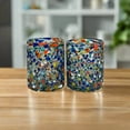 thumbnail image 3 of Confetti Pebbled Tumbler | Hand-Blown Mexican Glassware (Setof4), 3 of 7