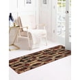 thumbnail image 4 of Unique Loom Saturn Collection Area Rug - Astra (2' 2" x 7' Runner Burgundy/Beige), 4 of 11
