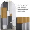 thumbnail image 3 of Geometric Shower Curtain Geometric Waterproof Shower Curtain Set Minimalism Shower Curtain Liner with 12 Hooks Machine Washable Modern Decorative Polyester Cloth Shower Curtains for Bathroom, 3 of 5
