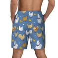 thumbnail image 4 of Fotbe Chicken Family Men’s Swim Trunks Quick Dry Swim Shorts Board Shorts with Mesh Lining-3X-Large, 4 of 9