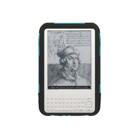 Trident Aegis Series - Back cover for eBook reader - silicone, polycarbonate - blue - for Amazon Kindle 3G + Wi-Fi