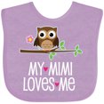 thumbnail image 3 of Inktastic Mimi Loves Me Girls Owl Girls Baby Bib, 3 of 4