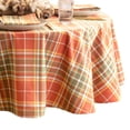 thumbnail image 2 of Elrene Home Fashions Hawley Plaid Harvest Cotton Tablecloth, Multi, 70" Round, 2 of 3