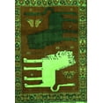 thumbnail image 1 of Ahgly Company Indoor Rectangle Animal Green Traditional Area Rugs, 7' x 9', 1 of 1