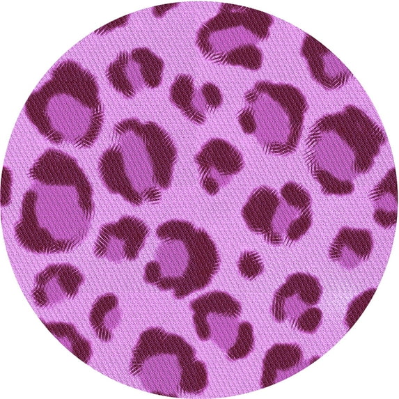 Ahgly Company Indoor Square Patterned Violet Purple Area Rugs, 3' Square
