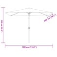 thumbnail image 4 of vidaXL Parasol Extérieur avec Mât en Métal 300x200 cm Terracotta, 4 of 5