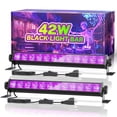 thumbnail image 1 of Barra de luz negra Linstaine LED de 42 W, paquete de 2 con cable de 6 pies, interruptor y enchufe, 1 of 7