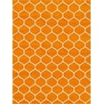 thumbnail image 3 of Unique Loom Trellis Frieze Collection Area Rug - Rounded (9' x 12' 2" Rectangle Orange/Ivory), 3 of 7