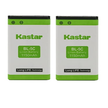 Kastar BL-5C Battery 1-Pack Replacement for Avus MMDR 12, V2, Snom 10000058, 1000059, Telekom A051, Toshiba 10000060, RTR001F02, Nec Q24-FR000000113082, Doro DBR-800A, DBR-800D Battery