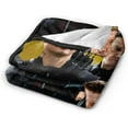 thumbnail image 5 of Jeremy Renner Blanket Flannel Soft Throw Blankets for Bedroom Livingroom Sofa Home 50""X40"", Black, 5 of 6