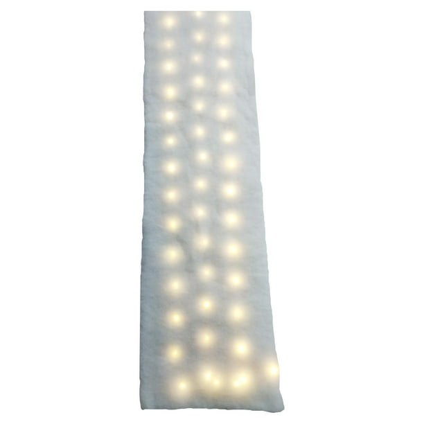 Tapete de nieve artificial con luces, escena decorativa, rollo de nieve, decoración de fondo 12 m x 033 m