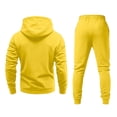 thumbnail image 5 of CCRFTGI Men's Tracksuit 2 Piece Hooded Athletic Sweatsuits Casual Running Jogging Sport Suit Sets Yellow M, 5 of 6