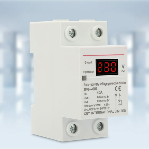 With Green Indicator Light Voltage Reconnect Device, Reliable Performance Overvoltage Protector, For Din Rail Mount Protector For Modular Design Standards