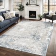 thumbnail image 3 of Alfombra lavable Art&Tuft, 152 x 213 cm, antideslizante, beige y azul, 3 of 7