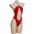 thumbnail image 2 of Women's Vampirella Cloth One Piece Bikini Suit Sexy Halloween Vampire Cloth, 2 of 10