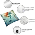 thumbnail image 4 of BANET  Underwater World Decorative Pillow Covers  Marine Organism Throw Pillow Covers Sea Turtle Jellyfish Pillowcase Blue Teal Cushion Case for Couch Sofa Bed Car Patio 24x24in, 4 of 5