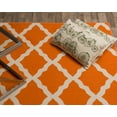 thumbnail image 3 of Ottomanson Non-Slip Area Rug for Living Room 3'3" x 5' Durable Low Profile Carpet, Orange Trellis, 3 of 8