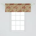 thumbnail image 2 of Autumn Vibes Window Valance, Fall Themed Grunge Design Bicolored Maple Leaves Pattern Print, Curtain Valance for Kitchen Bedroom with Rod Pocket, 54" X 18", Dusk Ruby Pistachio Green, by Ambesonne, 2 of 2