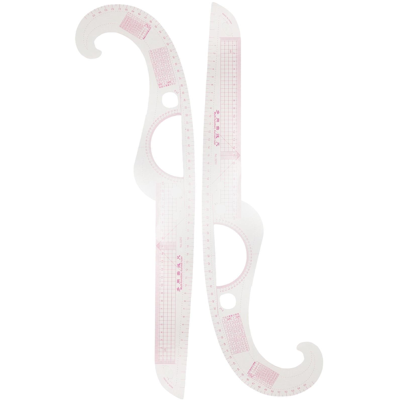 Set of 5 Sewing Rulers for Quilting, Tailoring, Pattern Making, Edge Measuring Tools