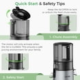 thumbnail image 6 of OSTBA Cold Press Juicer Machine, 6" Extra Large Feed Chute for Whole Fruits, 600W Slow Masticating Juicer, 3-in-1 for Fresh Juice, Sorbet & Nut Milk, Easy Clean Stainless Steel, 6 of 9