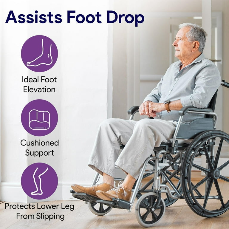 Wheelchair Footrest Extender/Leg Rest Pad, 1 High Foot Pad