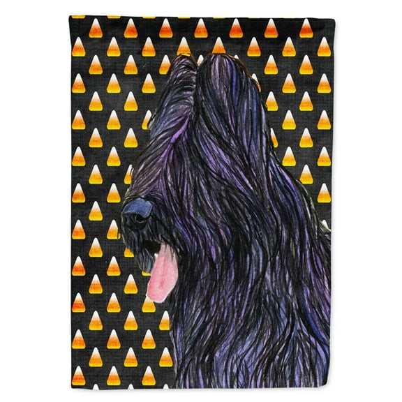 Carolines Treasures SS4283-FLAG-PARENT Briard Candy Corn Halloween Portrait Flag  multicolor