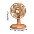 thumbnail image 3 of YiJuHui USB Rechargeable Desktop Fan, Portable Small Personal Fan with 3 Speeds, Quiet Cooling Fan for Office Desk Dorm Room Home Travel, Battery Operated Mini Fan with USB Charging, 3 of 5