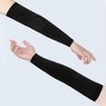 thumbnail image 5 of Ahabrexf Sun Protection Arm Sleeves for Men, Solid Color Reflective Strip Breathable Ice Silk Outdoor Cycling Running Arm Sleeve Covers, 1 Pair, 5 of 9