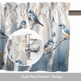 thumbnail image 6 of Blue Birds Valance Curtain Birch Tree Window Valances Rod Pocket Short Curtains Window Treatments for Kitchen Bedroom Bathroom Laundry 56" x 16", 6 of 9